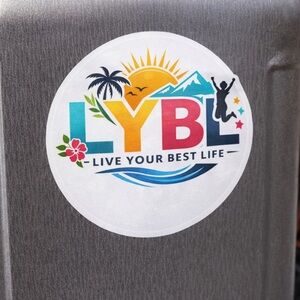 "Live Your Best Life" Colorful Logo Wall Art Sticker